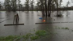 Crecida del r�o Avia en A Quinza, en Ourense