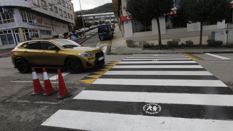 En la avenida Arcadio Pardias se habilit uno de los nuevos pasos de cebra