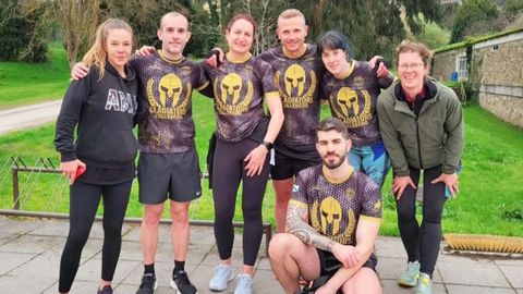 Integrantes del club tras una sesi�n de entrenamiento.