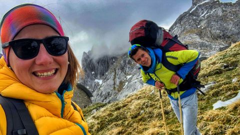 Jorge Gonz�lez y su novia Naiara