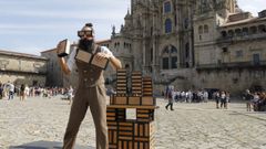 Xampatito Pato, uno de los seleccionados este a�o para el intercambio, ofreci� este mi�rcoles un fragmento del espect�culo  S�  durante la presentaci�n de Cami�o Escena Norte