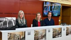 Bel�n Bermejo, M�riam Louza e David Fiuza, este m�rcores na presentaci�n do ciclo no pazo de Raxoi