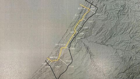 Lnea de retirada israel en la primera fase del plan del alto el fuego de Trump