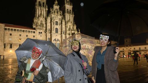 Campanadas de Fin de Ao en el Obradoiro, en una imagen de archivo