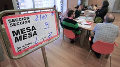 Mesa electoral en Lugo, en una imagen de archivo