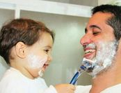 �Ayudando a pap�, labores de hombrecillos�, �Xunto a ti�, �Preparado??� y �La princesa quiere llevar botas como pap�!� son los t�tulos de las fotos.