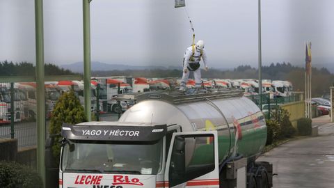 En las instalaciones de Leche Ro pudieron descargar cisternas de la recogida de leche