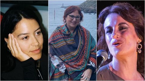 Sara Torres (Xix�n, 1991), Miren Agur Meabe (Lekeitio, 1962) e Yolanda Casta�o (Compostela, 1977).