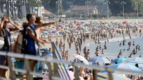 Playa de Samil el d�a del eclipse
