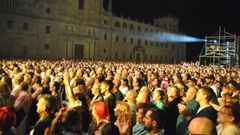 La plaza de la Compa��a de Monforte en uno de los conciertos de las fiestas del a�o pasado