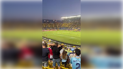 Imagen del partido desde la grada visitante