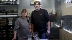 Marta Gonz�lez, responsable de cocina de La Teresa, y Diego Lis, propietario