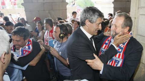 Junto a Quique Setin, en el ascenso del CD Lugo. 