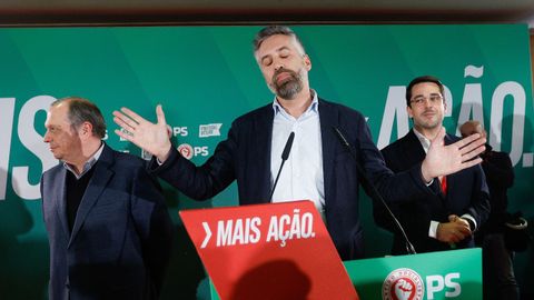 Imagen de Nuno Santos durante la rueda de prensa. Los socialistas pierden el poder en Portugal despus de ocho aos 