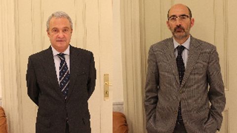 Jesus Mar�a Chamorro Gonz�lez con el magistrado Jorge Gonz�lez Rodr�guez, presidente de la Sala de lo Social del TSJA