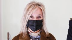 M�nica Permuy retratada este mi�rcoles en Ourense, donde recogi� el premio Meninas de Galicia concedido a la Fundacion Meni�os