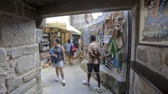 Turistas en Combarro