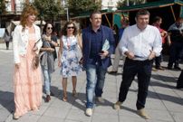 Belinda Washington con D�az y Llano y la pregonera Marta Sanz. 