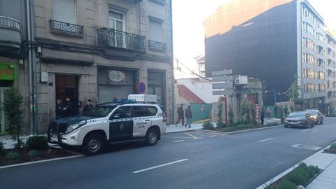 Uno de los puntos donde se desplegaron los agentes fue la calle Celso Emilio Ferreiroen Ourense