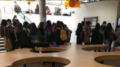 Estudiantes en el aulario de la Facultad de Filosof�a y Letras de la Universidad de Oviedo