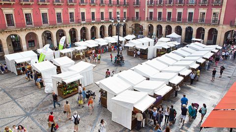 Mercadillo en la Plaza Mayor de Gij�n
