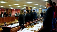 El pleno de Vigo guard�, como siempre que hay una v�ctima, un minuto de silencio