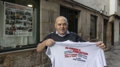 Calistro se jubil&oacute; y se despidi&oacute; del Xa Chegou, la taberna que regent&oacute; desde el 2001, con una fiesta&nbsp;a la que muchos clientes llegaron con una camiseta sorpresa