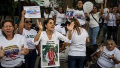 Protesta de las madres de los presos en Caracas.