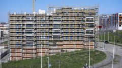 Vista del barrio de Xux�n en construcci�n