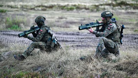 Soldados polacos en unas maniobras militares el pasado septiembre.