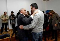 Agust�n Fern�ndez y Jes�s G�mez Arias, el pasado 30 de noviembre, tras el congreso local. 
