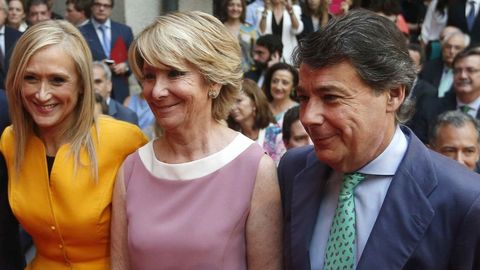 Los expresidentes de la Comunidad de Madrid Cristina Cifuentes, Esperanza Aguirre e Ignacio Gonzlez, imputados en el caso Pnica  
