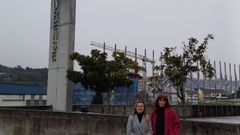 Las socialistas Natalia Gonz�lez y Cristina Cruz.