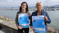 Laura Rubio, fisioterapeuta, y Olga Sotelo, presidenta de Adicam, en Cangas