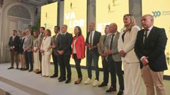 El presidente de la Diputaci&oacute;n de Pontevedra, Luis L&oacute;pez, estuvo arropado por todo el gobierno provincial