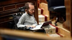 El portavoz de Unidas Podemos en el Congreso, Pablo Echenique