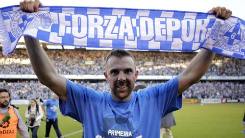Carlos Marchena, h�roe del ascenso del D�por en el 2014