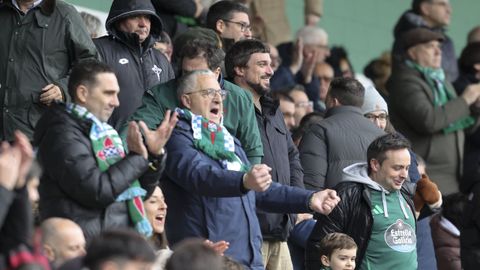 Aficionados del Racing en A Malata. 