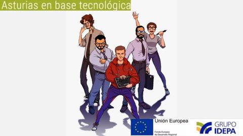 El equipo de Meteorbyte, caricaturizado, est� formado por Phil Gonz�lez, Pj Quir�s, Ulises Lafuente, Santi Luna y Inma M. Lobo