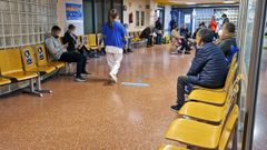 Una sala de espera del hospital Montecelo, uno de los dos centros del CHOP pontevedr�s