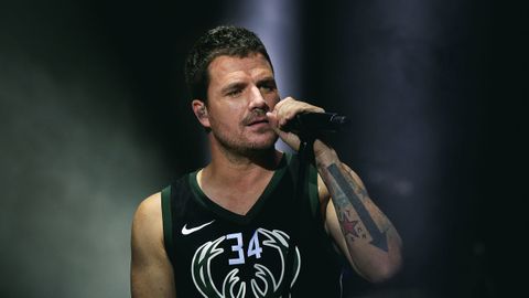 Dani Mart�n durante su actuaci�n en A Coru�a en el 2018