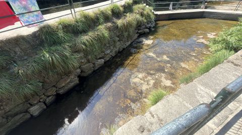 El vaso para el ba�o de los ni�os en la playa fluvial de A Calzada, en Ponte Caldelas, apenas cubre un tobillo