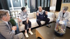 Imagen de la reunin del alcalde de Pontevedra, Fernndez Lores, con Sami Ashour, presidente de la Asociacin Galaico-rabe Jenin