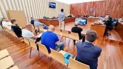 El sargento del Edoa, este martes, durante su intervenci�n para responder a la Fiscal�a y a las defensas.