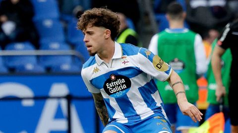 Mario Soriano, en un partido reciente con el Deportivo