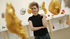 Alejandra Pombo, en una exposici�n en Ferrol