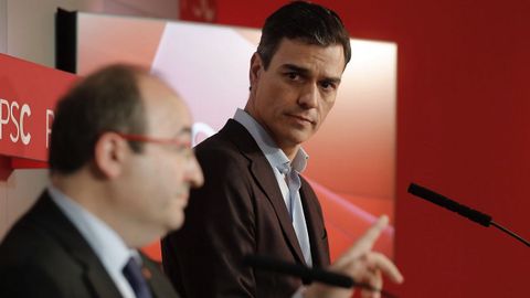 Miquel Iceta y Pedro Sánchez
