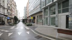 La calle Emilia Pardo Baz�n en la que tuvo lugar parte del operativo