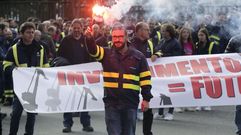 Los trabajadores se movilizaron desde el astillero ferrolano