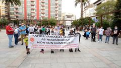 Imagen de archivo de una protesta de los padres del CEIP de Palmeira